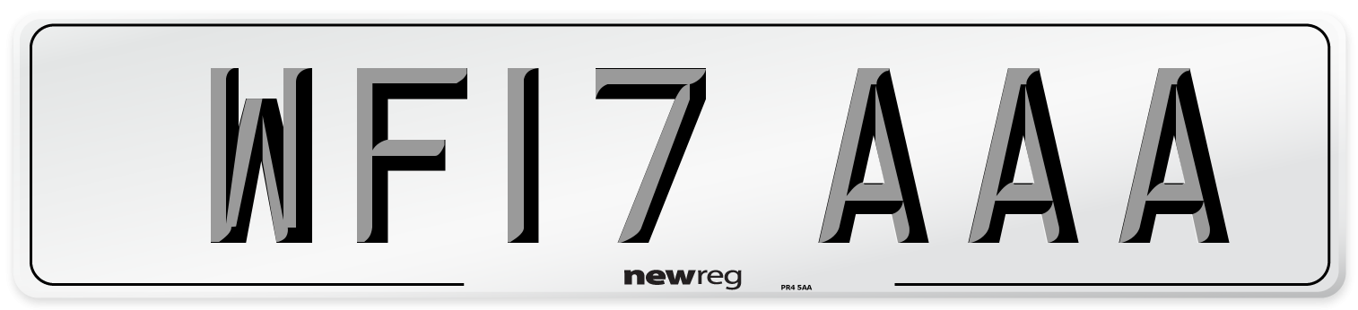 WF17 AAA Number Plate from New Reg